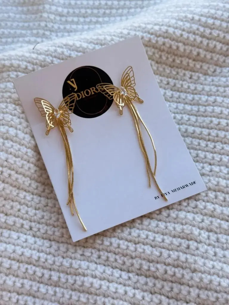 Sleek golden Butterflies