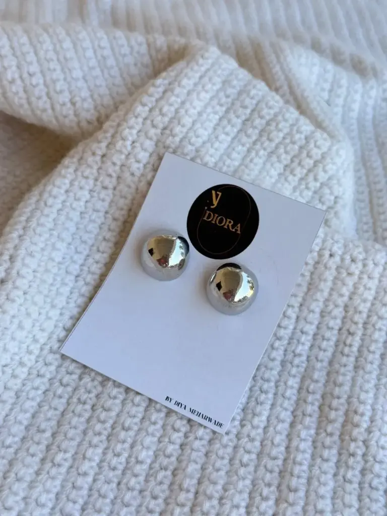 Round Silver Buttons
